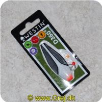 5707549272268 - Magic Minnow D360 grader - UV hottie - 10 gram - Jing Jang - Materiale: Zink - Hvid/Sort/rød - 5.5 cm lang - Den har en irregulær aktion i vandet. som tiltrækker fiskene - lyser i vandet