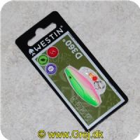 5707549337660 - Westin D360 grader - 40mm - 6 gram - Rainbow Treasure - Grøn/Pink - Materiale: Zink - Den har en irregulær aktion i vandet. som tiltrækker fiskene
