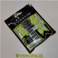 5707549492987 - Westin Ring-Craw - Floating - 8 stk - 6cm - Black/Chartreuse (Sort/Chartreuse)- Duft: Banana (Banan)