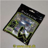 5707549493250 - Westin Needle Bug - Floating - 5 stk - 6,5cm - Blue Chartreuse - Duft: Garlic/Cheese (Hvidløg/Ost)