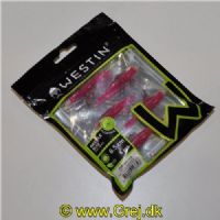 5707549493328 - Westin Needle Bug - Floating - 5 stk - 6,5cm - Pink/White (Pink/Hvid) - Duft: Banana (Banan)