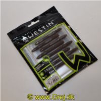 5707549493977 - Westin Nightcrawler - Floating - 8 stk - 7,5cm - Brown/Brun - Duft: Garlic/Cheese (Hvidløg/Ost)