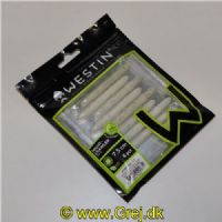 5707549493991 - Westin Nightcrawler - Floating - 8 stk - 7,5cm - Baby Blue - Duft: Garlic/Cheese (Hvidløg/Ost)