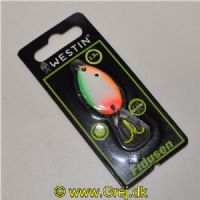 5707549518434 - Fidusen - 2,8 gram - Forside: Hvid/Orange/Rød/Grøn - Bagside: Sort/Rød - Farvenavn:Green/Orange Glow