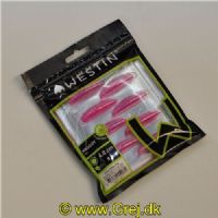 5707549552070 - Westin Maggot - Floating - 8 stk - 4,8cm - Pink - Duft: Banana (Banan)