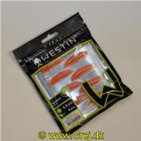 5707549552155 - Westin Maggot - Floating - 8 stk - 4,8cm - Orange - Duft: Banana (Banan)