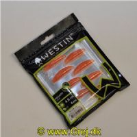5707549552162 - Westin Maggot - Floating - 8 stk - 4,8cm - Orange - Duft: Garlic/Cheese (Hvidløg/Ost)