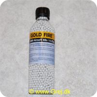 5707843004039 - Softgun kugler - Hvide - Gold Fire - 0.25g - 3000 stk.