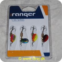 5709386298241 - Ranger spinnesæt - 4 stk - 4 gram - Til UL fiskeri
