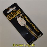 5740028800750 - GuldBlinket - 3,2 gram - Forside: Hvid m/pletter -Bagside: Orange m/plet- Farvenavn: Splish / Spalsh