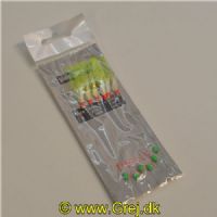 5744003780211 - Twills Sabiki Makrelrig med 6 kroge med skjold og Chartreuse hår med flash - Krog str. 4