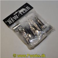 5750007850171 - 6 tude rulle horn – Pakke - Med fjer - Ass. farver (Sølv/Hvid eller Lilla/Pink)