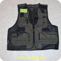 6927468428105 - Fiskevest - Grøn - Str. 5XL - Dog kun i længden mave str. svarer til ca. 2XL-3XL