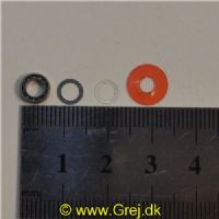 6E332501 - Ball Bearing (Org nr. 10,11,12,13) til Daiwa Fuego hjul Str. 1000+3000 (Res. del nr. 6E332501++)