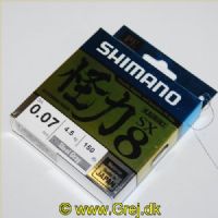712649215331 - Shimano Kairiki SX8 0.07mm - Farve: Steel Gray - Brudstyrke:4,5 kg - 150 meter
