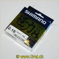 712649215812 - Shimano Kairiki SX8 0.18mm - Farve: Steel Gray - Brudstyrke:14 kg - 150 meter