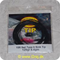 730884204033 - Rio Type 6 Sink Tip - 4.6m - 9Wt - 8.4g -15.24-17.78cm/s Sort/grå loop