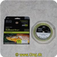 730884210539 - Rio In Touch Outbound Short WF8F - Moss/Ivory - designet til at kaste store og tunge fluer langt - Ultra lav stretch performance