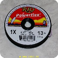 730884220071 - Rio Powerflex Tippet Forfang - 1X - 5.9kg - 27.4mEt stærkt monofil forfang. brud og knudestyrke er høj. det er elastiskPraktisk med spoler som kan sidde sammen og elastik som holder forfanget på plads. med tykkelse og brudstyrke angivet.