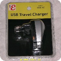 7340004622079 - 220 volts adaptor til 1 USB stik