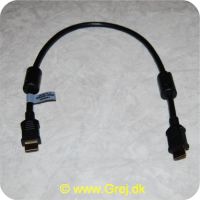 7340004662044 - HDMI til HDMI  - 0.5m - Version 1.4 (med Ethernet)