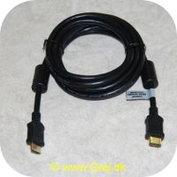 7340004662075 - HDMI Kabel - Han til Han - 3m - Ver. 1.4 (med Ethernet kabel i).