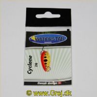 747191998029 - Waterstar - Cyclone - 2 gram - Forside: Cheetah (orange/gul/sort) - Bagside: Orange