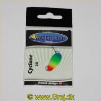 747191998128 - Waterstar - Cyclone - 2 gram - Forside: Rainbow (orange/gul/grøn/blå) - Bagside: Orange/gul