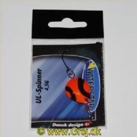 747191998197 - Waterstar - UL-Spinner - 4,5 gram - 4 cm. - Blad: Orange med sorte striber