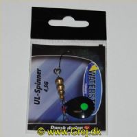 747191998227 - Waterstar - UL-Spinner - 4,5 gram - 4 cm. - Blad: Sort m/ grøn plet