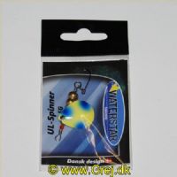 747191998272 - Waterstar - UL-Spinner - 4,5 gram - 4 cm. - Blad: Gul med blå pletter
