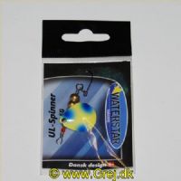 747191998272 - Waterstar - UL-Spinner - 4,5 gram - 4 cm. - Blad: Gul med blå pletter