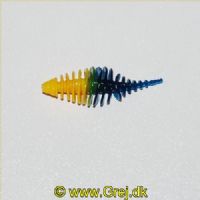 747191999767 - Waterstar - Rubber Baits - Model: Fat Boy - 4,5 cm - 10 stk. - Farve: Gul/Lyseblå - Smag: Banan