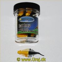 747191999804 - Waterstar - Rubber Baits - Model: Fat Boy - 4,5 cm - 10 stk. - Farve: Orange/Sort - Smag: Banan