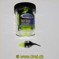 747191999927 - Waterstar - Rubber Baits - Model: Fat Boy - 4,5 cm - 10 stk. - Farve: Gul/Sort - Smag: Banan