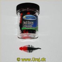 747191999965 - Waterstar - Rubber Baits - Model: Fat Boy - 4,5 cm - 10 stk. - Farve: Rød/Sort - Smag: Banan