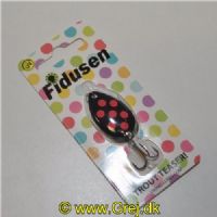 747902881602 - Fidusen - 2,8 gram - Forside: Sort m/Røde prikker - Bagside: Sort/Pink - Farvenavn: Black/Red Dots