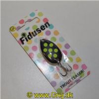 750958747716 - Fidusen - 2,8 gram - Forside: Sort m/Gule prikker - Bagside:Sort/Gul - Farvenavn: Black/Yellow dots