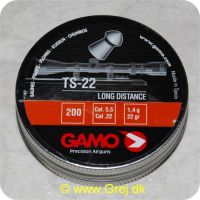 793676025438 - Gamo TS-22 (Long Distance) - 200 stk. - 5.5mm<BR>
Cal. .22 - 1.4g - 22gr
