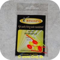 8028651005856 - Stonfo plastik Pilotkugler 8mm - 6 stk med pind - røde og gule