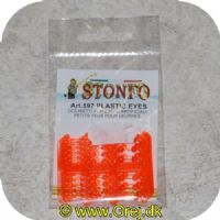 8028651016241 - Stonfo plastik øjne  - Orange - Til Dragonfluer.nymfer. krebs m.m.