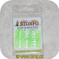 8028651016258 - Stonfo plastik øjne  - Grøn - Til Dragonfluer.nymfer. krebs m.m.