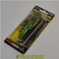 8054393110213 - Rapture Popper Frog - 6cm - 15g - Weed - Grøn/Gul med sorte markeringer