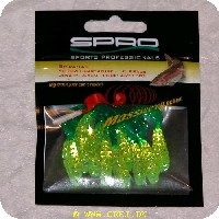 8716851112299 - Spira-Tail jigs - Yellow/Chartreuse - 3.5 cm - 10 stk pr. pakning<BR>
Big trout just cant resist!<BR>
Small twisterlike tails with a small scoop at the end generating massive tail action! Simply fish them on a hook or on a jighead; Trout go wild!!!<BR>
Perch and Zander love them too!
