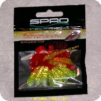 8716851112312 - Spira-Tail jigs - Gul/Rød - 3.5 cm - 10 stk pr. pakning