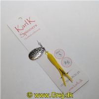 891012308 - Karl K Spinners - Put and Take - 8g - Str. 3 - Gul gummi og sølv blad