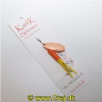 895813412 - Karl K Spinners - Put and Take - 12g - Str. 4 - Orange/Gul gummi og kobber blad