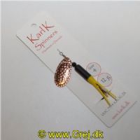 895902412 - Karl K Spinners - Put and Take - 12g - Str. 4 - Sort/Gul gummi og kobber blad