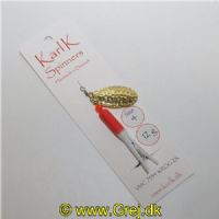 896914412 - Karl K Spinners - Put and Take - 12g - Str. 4 - Rød/Hvid gummi og guld blad