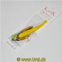 91012524 - Karl K Gennemløber - 24g - Str. 5 - Gul gummi og Sølv blad